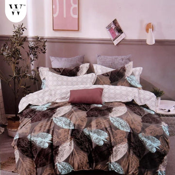 WSOKO PREMIUM COTTON. 100%.TC.400.SUPAR KING SIZE 108x108 BEDSHEET 2PILLO 3P SET MULTI COLOUR