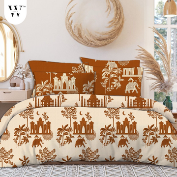WSOKO PREMIUM COTTON. 100%.TC.400.SUPAR KING SIZE 108x108 BEDSHEET 2PILLO 3P SET MULTI COLOUR