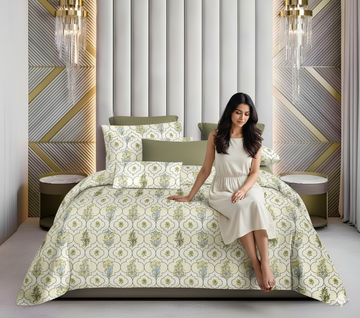 WSOKO 100%.PREMIUM COTTON..TC.400.SUPAR KING SIZE 108x108 BEDSHEET 2PILLO 3P SET MULTI COLOUR