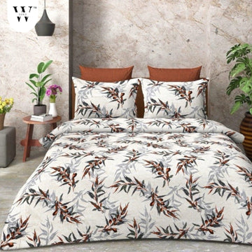 WSOKO 100%.PREMIUM COTTON..TC.400.QUEEN SIZE 90x100 BEDSHEET 2PILLO 3P SET MULTI COLOUR