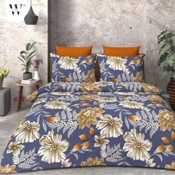 WSOKO PREMIUM COTTON.100% TC 300 QUEEN SIZE 90X100 BEDSHEET 2PILLO 3P SET MULTI COLOUR
