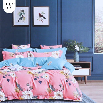 WSOKO PREMIUM COTTON. 100%.TC.400.SUPAR KING SIZE 108x108 BEDSHEET 2PILLO 3P SET MULTI COLOUR