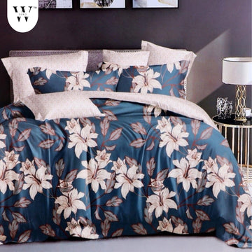 WSOKO PREMIUM COTTON. 100%.TC.400.SUPAR KING SIZE 108x108 BEDSHEET 2PILLO 3P SET MULTI COLOUR