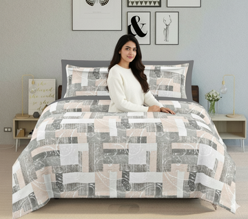WSOKO 100%.PREMIUM COTTON..TC.400.SUPAR KING SIZE 108x108 BEDSHEET 2PILLO 3P SET MULTI COLOUR