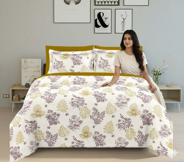 WSOKO 100%.PREMIUM COTTON..TC.400.SUPAR KING SIZE 108x108 BEDSHEET 2PILLO 3P SET MULTI COLOUR
