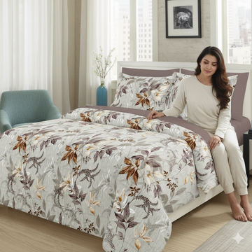 WSOKO 100%.PREMIUM COTTON..TC.400.SUPAR KING SIZE 108x108 BEDSHEET 2PILLO 3P SET MULTI COLOUR