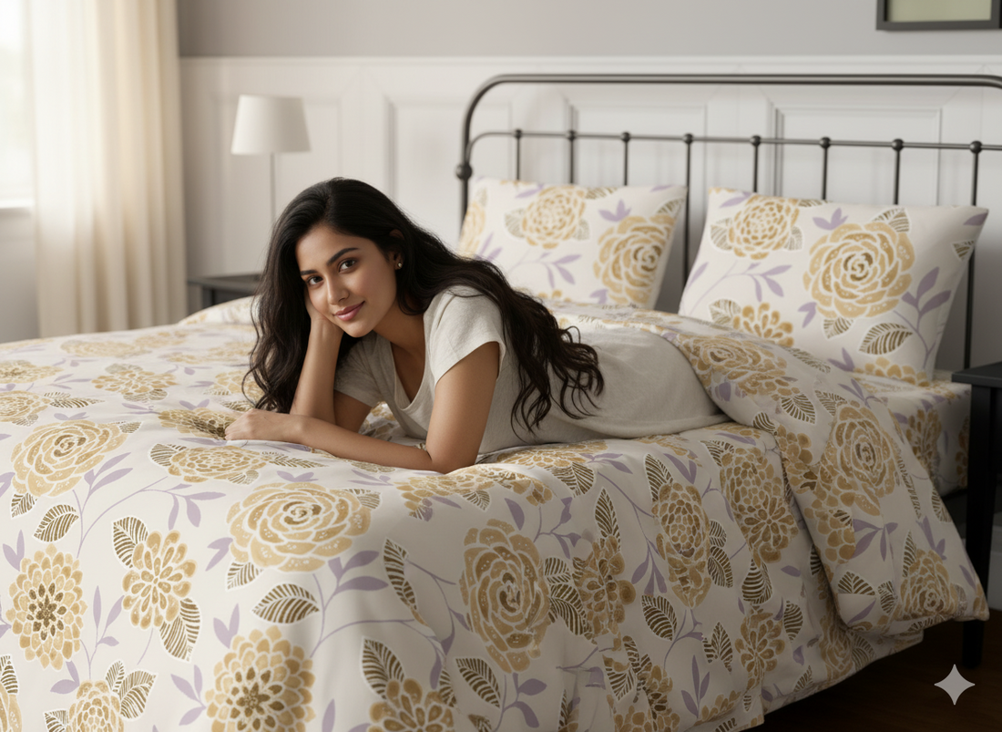 WSOKO 100%.PREMIUM COTTON..TC.400.SUPAR KING SIZE 108x108 BEDSHEET 2PILLO 3P SET MULTI COLOUR