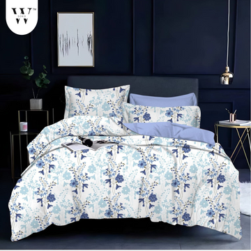 WSOKO PREMIUM COTTON.100% TC 300 QUEEN SIZE 90X100 BEDSHEET 2PILLO 3P SET MULTI COLOUR