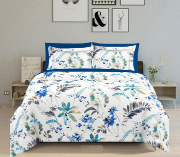 WSOKO 100%.PREMIUM COTTON..TC.400.SUPAR KING SIZE 108x108 BEDSHEET 2PILLO 3P SET MULTI COLOUR