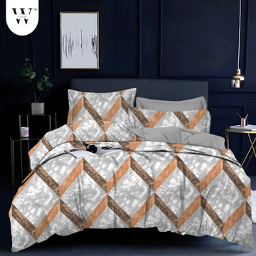 WSOKO PREMIUM COTTON.100% TC 300 QUEEN SIZE 90X100 BEDSHEET 2PILLO 3P SET MULTI COLOUR