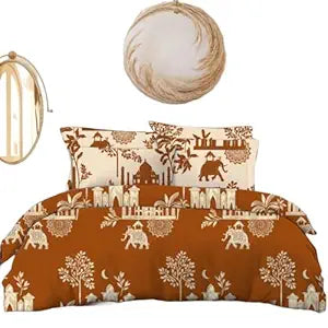 WSOKO PREMIUM COTTON. 100%.TC.400.SUPAR KING SIZE 108x108 BEDSHEET 2PILLO 3P SET MULTI COLOUR