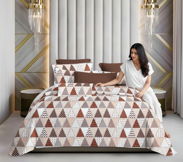 WSOKO 100%.PREMIUM COTTON..TC.400.SUPAR KING SIZE 108x108 BEDSHEET 2PILLO 3P SET MULTI COLOUR