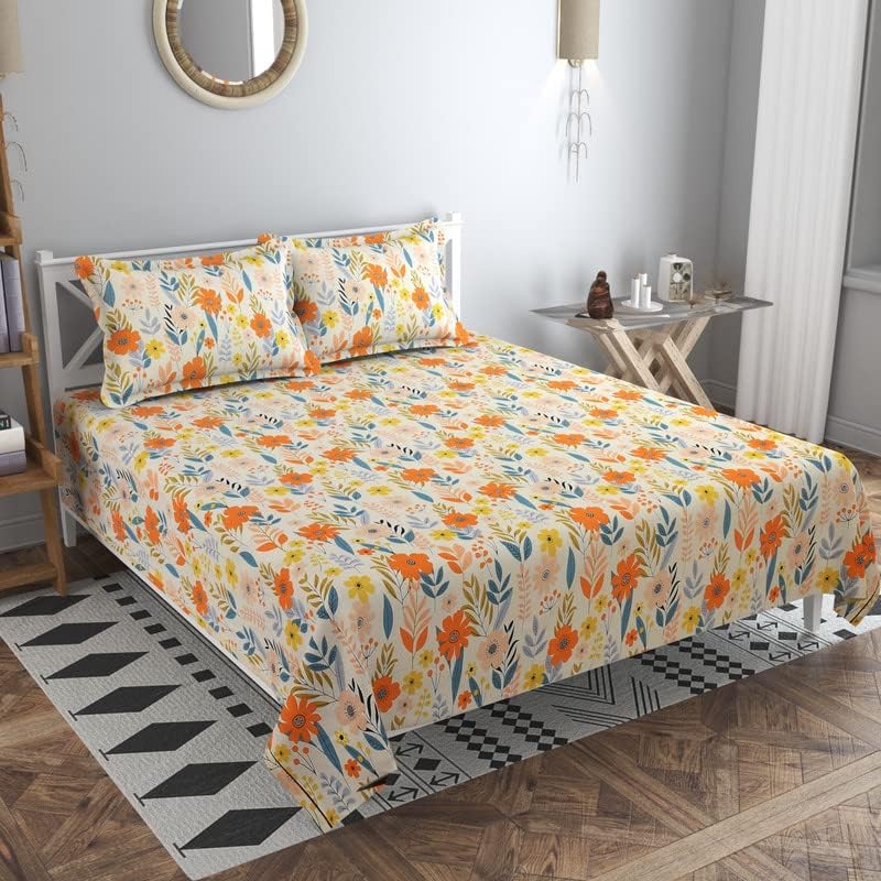cotton 400tcCollection Super King Size Bedsheets with 2 Pillow Covers,108x108(3pctset)