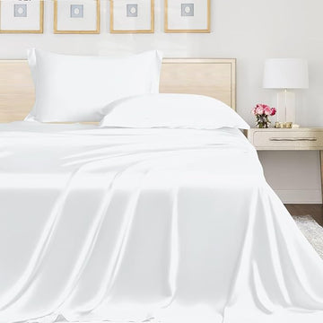 WSOKO 100% PREMIUM, PALAN COTTON  BEDSHEET 400 TC 2PILLO 3P SET SUPER KING  SIZE 108X108 WHITE BESHEET