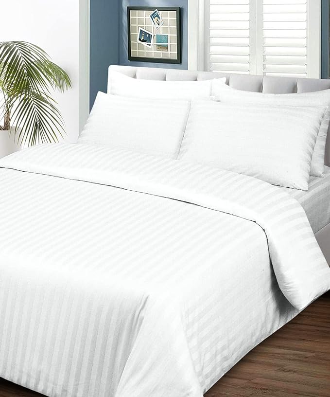 WSOKO PREMIUM COTTON. 100%.TC.400.SUPAR KING SIZE 108x108 BEDSHEET 2PILLO 3P SET MULTI COLOUR