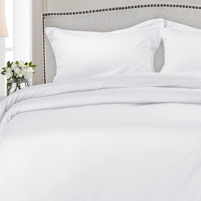 WSOKO 100% PREMIUM, PALAN COTTON  BEDSHEET 500 TC 2PILLO 3P SET SUPER KING  SIZE 108X108 WHITE BESHEET
