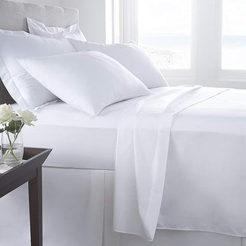 WSOKO. PREMIUM COTTON 100% 500GSM STRIP PLAN KING SIZE 108X100 BEDSHEET 2PILLO 3P SET
