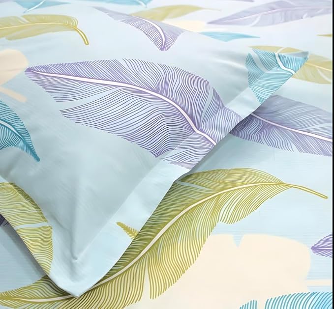 WSOKO PREMIUM COTTON. 100%.COTTON TC 400.SUPAR KING SIZE 108x108 BEDSHEET 2PILLOW  3P SET MULTI COLOUR