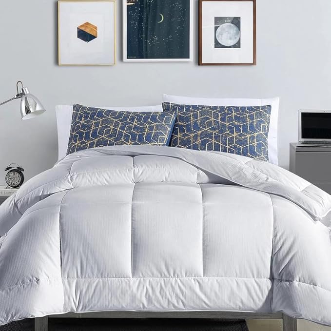 WSOKO COTTTON&nbsp; Razzai Down Alternative Soft Quilted 500 GSM All Weather Comforter (92" x 106" Inches/233cm x 269cm) - King Size Comforters|White | Microfiber| lightweight