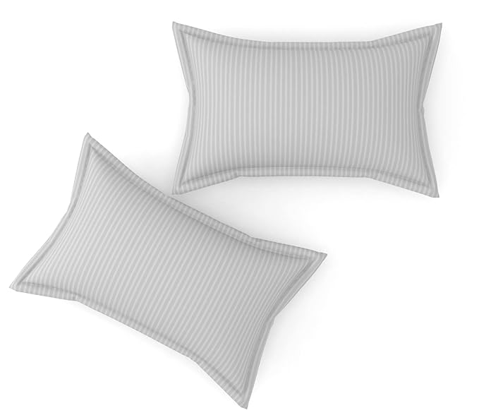 WSOKO. PREMIUM COTTON 100% 400GSM STRIP PLAN KING SIZE 108X100 BEDSHEET 2PILLO 3P SET