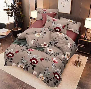 WSOKO PREMIUM COTTON. 100%.COTTON TC 400.SUPAR KING SIZE 108x108 BEDSHEET 2PILLOW  3P SET MULTI COLOUR