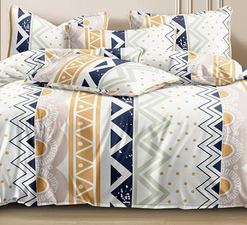 WSOKO PREMIUM COTTON. 100%.TC.400.SUPAR KING SIZE 108x108 BEDSHEET 2PILLO 3P SET MULTI COLOUR