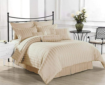 WSOKO 100% PREMIUM STRIP PALAN COTTON  BEDSHEET 300TC 2PILLO 3P SET QUEEN SIZE 90X100