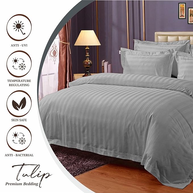 wsoko premium,strip,cotton.400tc.bedsheet.super,king size.(108x108.)