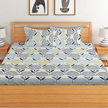 wsoko,premium, cotton 400tc, bedsheet super king size,108x108 3p set
