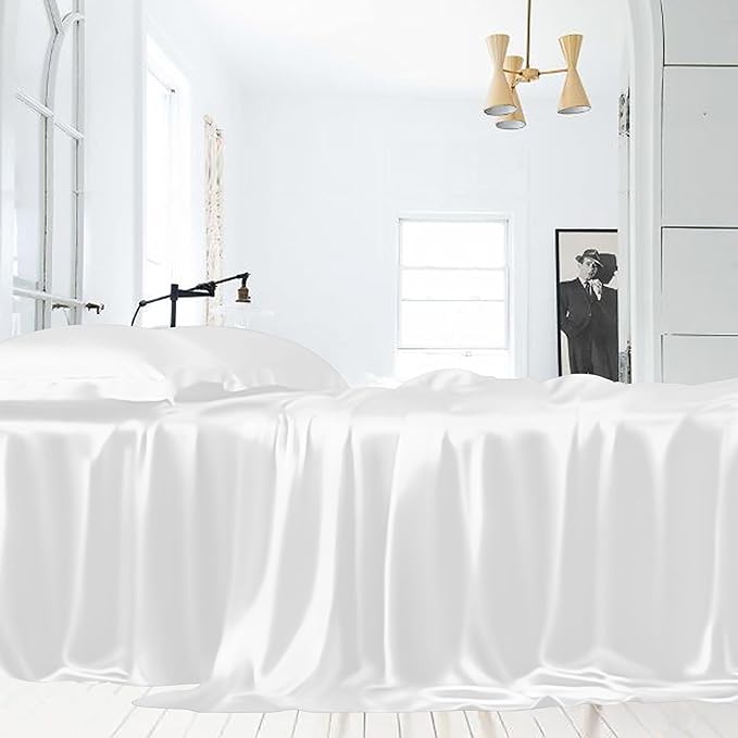 WSOKO 100% PREMIUM, PALAN COTTON  BEDSHEET 400 TC 2PILLO 3P SET SUPER KING  SIZE 108X108 WHITE BESHEET