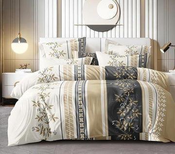 WSOKO 100%.PREMIUM COTTON..TC.400.SUPAR KING SIZE 108x108 BEDSHEET 2PILLO 3P SET MULTI COLOUR