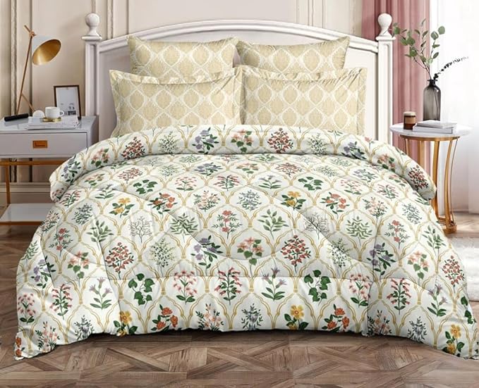 WSOKO PREMIUM COTTON.300GSM 100% QUEEN SIZE 90X100 BEDSHEET 2PILLO 3P SET MULTI COLOUR