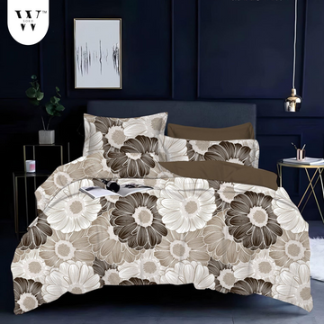 WSOKO PREMIUM COTTON.100% TC 300 QUEEN SIZE 90X100 BEDSHEET 2PILLO 3P SET MULTI COLOUR