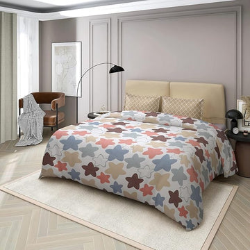 WSOKO PREMIUM COTTON. 100%.TC.400.SUPAR KING SIZE 108x108 BEDSHEET 2PILLO 3P SET MULTI COLOUR