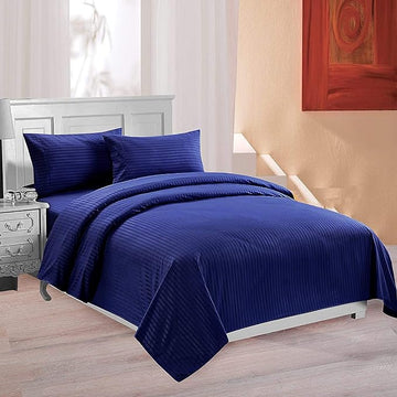WSOKO 100% PREMIUM STRIP PALAN COTTON  BEDSHEET 400TC 2PILLO 3P SET SUPAR KING  SIZE 108X108