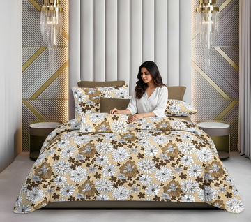WSOKO 100%.PREMIUM COTTON..TC.400.SUPAR KING SIZE 108x108 BEDSHEET 2PILLO 3P SET MULTI COLOUR