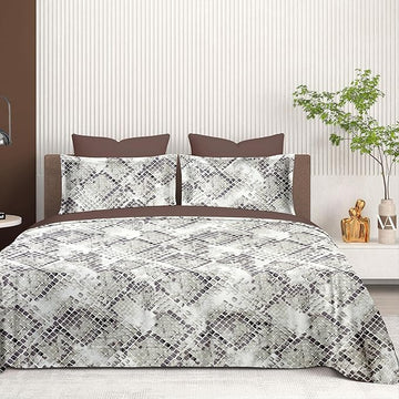 WSOKO 100%.PREMIUM COTTON..TC.400.SUPAR KING SIZE 108x108 BEDSHEET 2PILLO 3P SET MULTI COLOUR