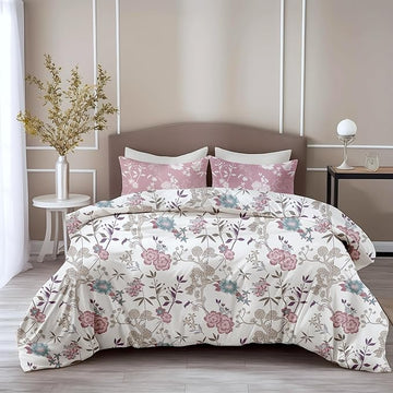 WSOKO PREMIUM COTTON. 100%.TC.400.SUPAR KING SIZE 108x108 BEDSHEET 2PILLO 3P SET MULTI COLOUR