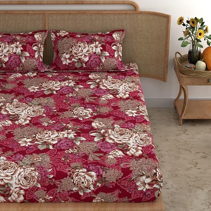 wsoko,premium, cotton 400tc, bedsheet super king size,108x108 3p set