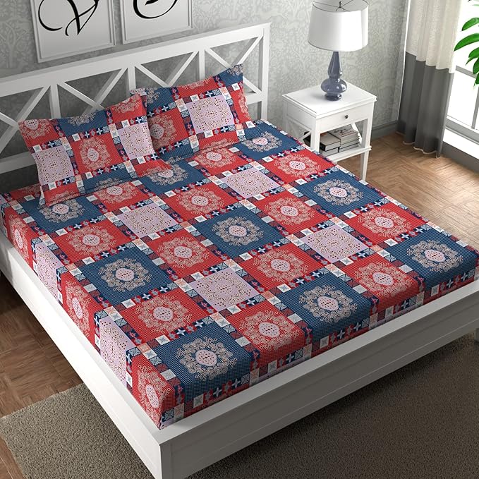 wsoko,premium, cotton 400tc, bedsheet super king size,108x108 3p set