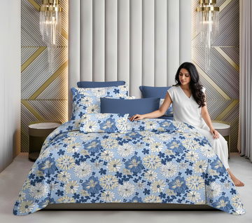 WSOKO 100%.PREMIUM COTTON..TC.400.SUPAR KING SIZE 108x108 BEDSHEET 2PILLO 3P SET MULTI COLOUR