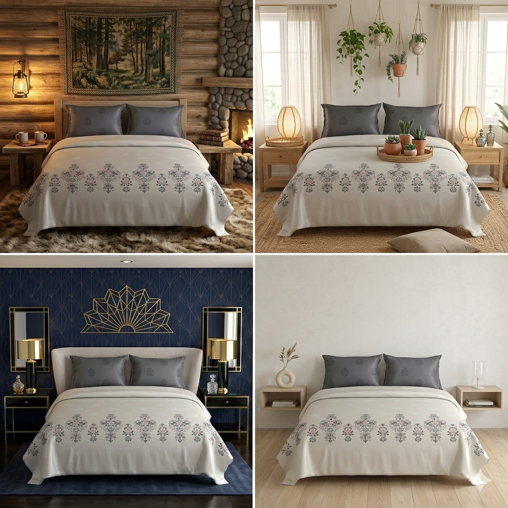500 TC 100% Pure Cotton King Size Bedsheet ,with 2 Pillow ; (108 x 108 inch) | Elegant Royal Golden
