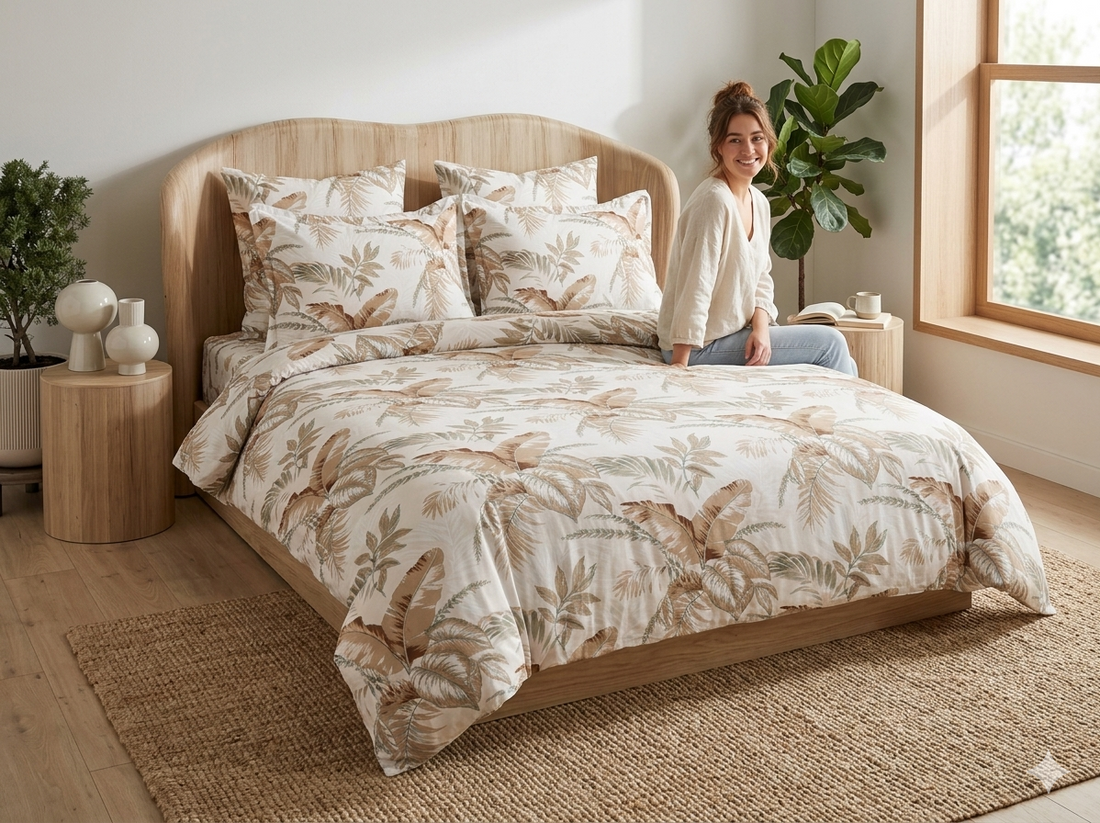 Cotton King Size Bedsheet 108x108 Super King, 100% Pure Cotton 400tc with 2 Pillow Covers,