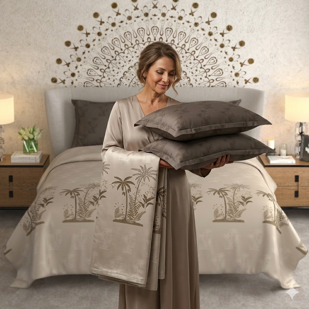 500TC,Nature Bouquet 100% COTTON,SUPER King Bedsheet with 2 Pillow Covers (Size - 108 x 108 inches)