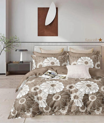 WSOKO PREMIUM COTTON.100% TC 300 QUEEN SIZE 90X100 BEDSHEET 2PILLO 3P SET MULTI COLOUR