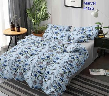 WSOKO PREMIUM COTTON.100% TC 300 QUEEN SIZE 90X100 BEDSHEET 2PILLO 3P SET MULTI COLOUR