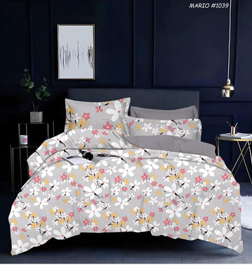 WSOKO PREMIUM COTTON.100% TC 300 QUEEN SIZE 90X100 BEDSHEET 2PILLO 3P SET MULTI COLOUR