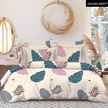 WSOKO 100%.PREMIUM COTTON..TC.400.QUEEN SIZE 90x100 BEDSHEET 2PILLO 3P SET MULTI COLOUR