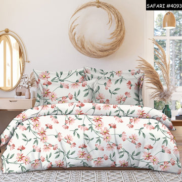 WSOKO 100%.PREMIUM COTTON..TC.400.QUEEN SIZE 90x100 BEDSHEET 2PILLO 3P SET MULTI COLOUR