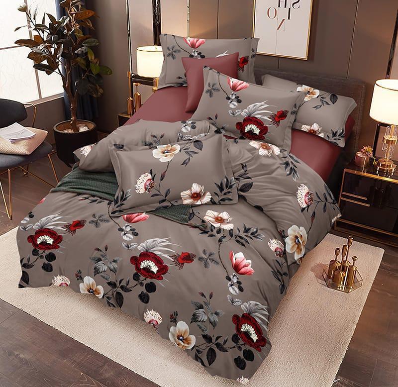 WSOKO PREMIUM COTTON. 100%.COTTON TC 400.SUPAR KING SIZE 108x108 BEDSHEET 2PILLOW  3P SET MULTI COLOUR